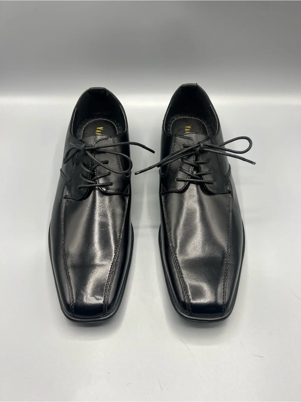 Van Heusen Men's Benton Leather Lace Up Dress Shoes Black Size 10